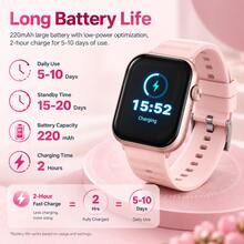 Smartwatch With 2 Straps, 2.04" HD Display, Bluetooth Calling, AI-Customized Watch Faces, Heart Rate & Sleep Monitoring, Menstrual Cycle Reminders, Multi-Sport Modes, 5–10 Days Battery Life, IP68 Waterproof - View 9