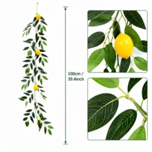 橄欖枝裝飾全套組｜人造綠植花束 + 蠟燭環 + 桌面盆栽植物｜Ins風居家氛圍裝飾 - 豆瓣葉檸檬藤 - 查看 3