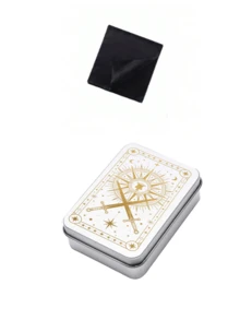 Storage Box With Divination Patterns, Equipped With Black Eraser Cloth, Frosted Tin Box, Poker Storage Iron Box, Suitable For Back To School Season, Business Trips, Travel, And Divination Enthusiasts - Multicolor - View 15
