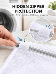 SMEGGEMS 3pcs XXL Fine Mesh Laundry Bags, High-Quality Zipper Design, Suitable For Delicate Clothing, Underwear And College Dorm Essentials, 19.69x23.62 Inches, Laundry Bags - View 7