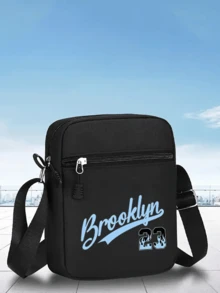 1pc/2pcs Brooklyn 23 Flame Pattern Print Unisex Street Fashion Outdoor Sports Baseball Cap And Crossbody Bag, Adjustable, Gift For Yourself Or Friends - Multicolor - View 5