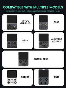 DATA FROG R36S Case Compatible With RG35XX Plus Miyoo Mini Plus R35S RGB20S EVA Cover Portable Bag Gaming Accessories - Black - View 3