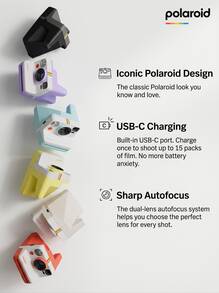Polaroid Now Gen3 Instant Camera | The Perfect Classic Retro Choice For Beginners! Built-In Soft-Focus Filter, Single-Shot Imaging, Autofocus, Double Exposure, Vintage Film Feel, Instant Prints. - View 5