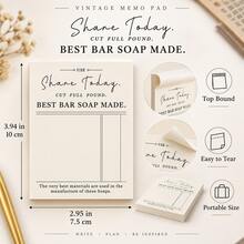 Vintage American Style Memo Pad 50 Sheets/Pack "Endless Wait" Series Portable Memo Notepad INS Style Creative Scrapbook Diary DIY Decoration Base Paper - one-size - View 2
