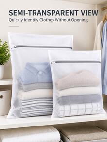 SMEGGEMS 3pcs XXL Fine Mesh Laundry Bags, High-Quality Zipper Design, Suitable For Delicate Clothing, Underwear And College Dorm Essentials, 19.69x23.62 Inches, Laundry Bags - View 11
