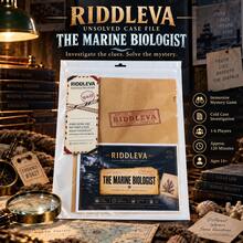 RIDDLEVA 海洋生物學家未解案件偵探推理桌上遊戲 沉浸式冷案線索調查派對遊戲 1-6 人互動桌面遊戲 萬聖節派對 聖誕新年假期聚會 生日禮物 - 駝色 - 查看 4