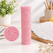 Vine Scroll Pattern Clay Roller, 3D Printed PLA Texture Roller For Pottery And Polymer Clay, Floral Relief Embossing Rolling Pin Tool For Ceramics, DIY Crafts, Pottery Making, Clay Slab Decorating, Handmade Art Projects, Reusable And Easy To Clean - Pink Vine Pattern - View 4