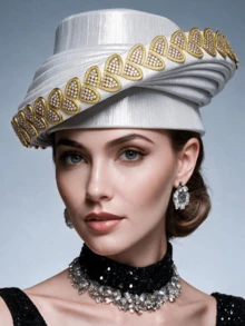 1pc African-Style Embellished Turban Hat With Rhinestone Trim – Vintage-Inspired Headwrap For Banquets And Weddings - Multicolor - View 19