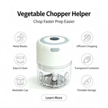 SOKANY Mini Electric Garlic Chopper, Compact & Portable, USB Rechargeable 600mAh Battery, 23W High Power, Fast Chopping Speed, Stainless Steel 3-Blade Design. Suitable For Garlic, Chili, Onion, Meat, Nuts, Etc. Kitchen And Camping Essential. - Multicolor - View 6