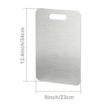 SOKANY Stainless Steel Cutting Board, Thickened Cutting Boards For Kitchen, Double-Sided Use, Easy To Hang And Clean, Suitable For Fruits/Vegetables Titanium Cutting Board, Home And Kitchen Essentials, Metal Cutting Boards For Kitchen - View 11
