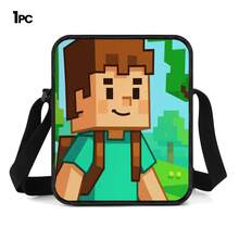 Pixel Block Style 2D Print 3-Piece Backpack Set, Large Capacity Backpack With Crossbody Bag And Pencil Case, Side Elastic Mesh Pocket For Water Bottle, Wide Breathable Adjustable Shoulder Straps, Durable Waterproof Fabric, Retro Game Style Fresh Natural Daily Commute Travel Casual Storage Bag - Printed Bag - View 11