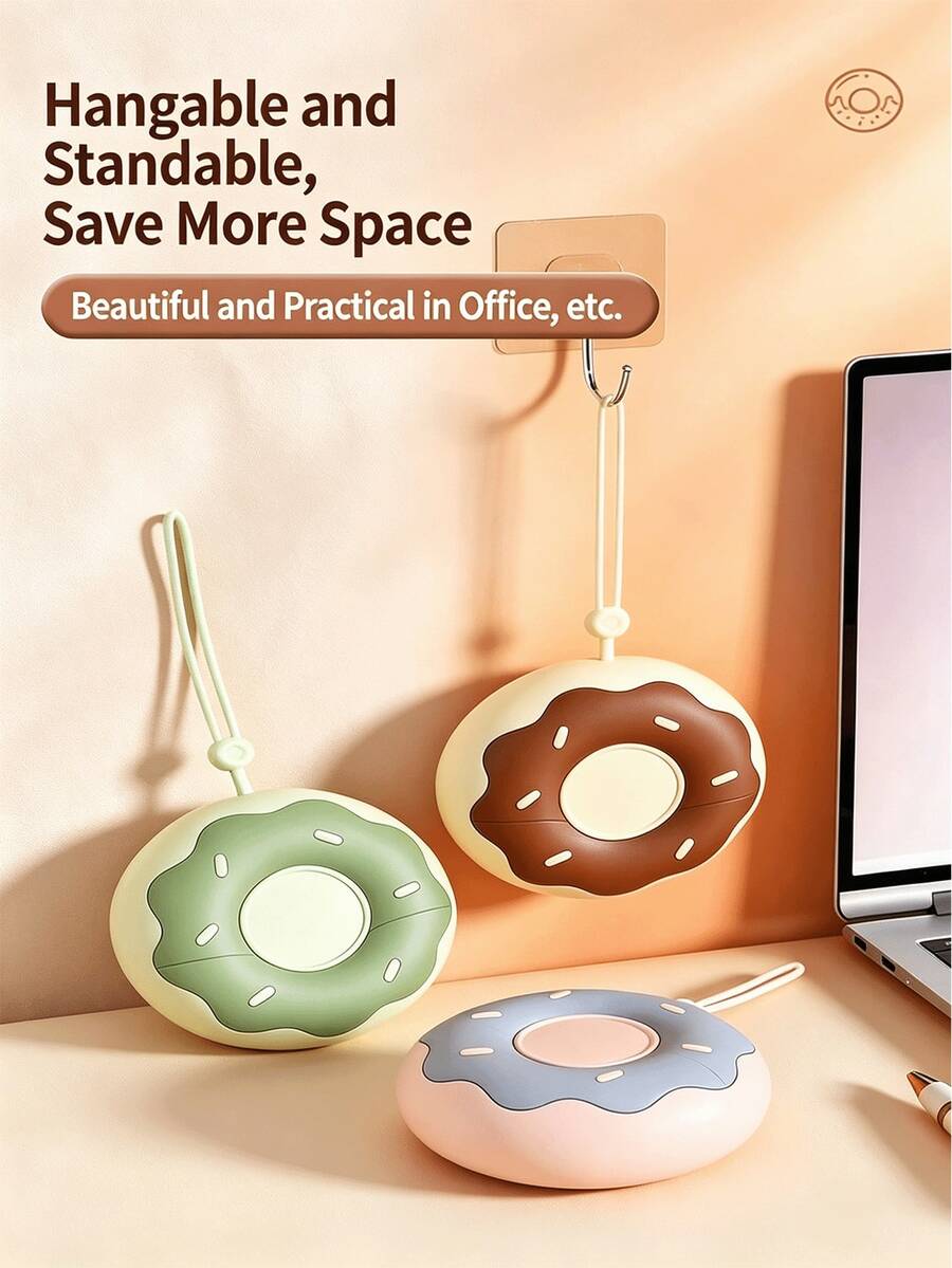 7Pcs/1Set Donut Portable Lint Remover, Lint Remover, Angled Tear-Off Brush For Pet Hair And Clothing, Compact And Portable, Suitable For Travel, Office, And Home Use - Multicolor - View 1