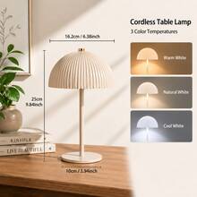 LED Wireless Portable Night Light - Mushroom Shape, USB Rechargeable, Touch Switch, 3-Color Change, Stepless Dimming, Atmosphere Bedside Lamp, Metal Body, Suitable For Home Decor, Party, Restaurant, Outdoor Ambient Lighting, Ideal Gift - Tricolor Light - View 13
