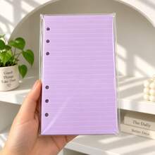 A6 Loose Leaf Notebook Papers, 40 Sheets Colourful Notebook Refill Papers, 6 Holes DIY Index Diary - Multicolor - View 9