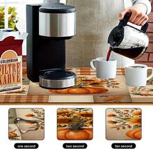 1pc Dish Drying Mat, Coffee Machine Mat, Autumn Harvest Pumpkin Bouquet Pattern Dish Drying Mat, Kitchen Absorbent Quick-Dry Mat, Home Tabletop Protection Mat, Practical Multi-Functional Home Decor, Multi-Purpose Drying Mat, Home Gift, Tabletop Decoration - XYLSD-1112 - View 10