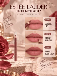 Estée Lauder Lip Liner, #017, Defines Lip Shape, Easy To Apply, Smudge-Proof, Long-Lasting And Refined - Lip Liner-017 - View 10