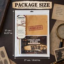 RIDDLEVA Cold Case Files Tycoon 未解之謎偵探桌上遊戲 沉浸式推理謎題遊戲 1-6人合作犯罪破案桌遊 萬聖節派對聖誕禮物家庭遊戲 - 黑色 - 查看 10