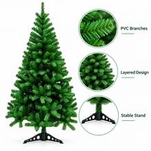 Christmas Decoration Tree Artificial PVC Tree With Stable Base For Indoor Holiday Display - Green - View 5