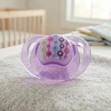 Nuby Orthodontic Pacifier 0m+ Soft And Flexible - Lilac Purple - View 3