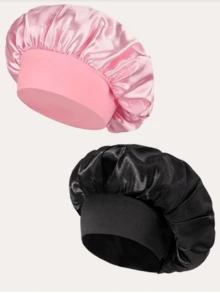 Premium Satin Silk Sleep Cap, Soft Lightweight Breathable Hair Bonnet For Curly, Braided, Dreadlocks And Long Hair, Home Travel Use - Multicolor - View 10
