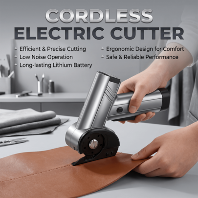 Cordless Electric Scissors, USB Electric Cardboard Cutter With LED Display, Powerful Electric Box Cutter Rotary Cutter Tool For Box, Fabric, Leather, Craft