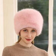 Faux Fur Long Hair Flat Top Hat, Snow Mongolian Style Winter Faux Fur Patchwork Fur Hat, Autumn/Winter Hat - Hat - View 4