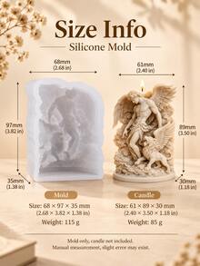 Artistic Sculpture Silicone Mold For Candle Making, DIY Handmade Mold, Home Desktop Decoration, Handmade Jewelry, Halloween Thanksgiving Christmas Gift Creative - A - View 6
