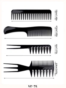 10/9/8/7/6/5/4/3/2pcs/Set Multi-Function Professional Hair Comb Set, Styling & Sectioning Combs For Hair Salon, Home Hair Care - Black - View 5