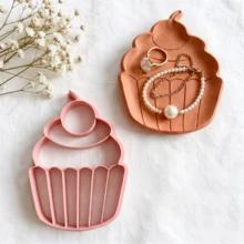 Multi-Theme Large Tray Soft Clay Cutter Set, Snowflake, Flower, Sunflower, Fish, Fruit, Architecture, Cupcake, Leaf Shaped Tray Molds, Compatible With Polymer Clay, For Making Rings, Earrings, Small Jewelry Storage Trays, DIY Handmade Decoration Ornaments, Photography Props, Creative Crafting Tools - Oversized Polymer Clay Cutter - View 4