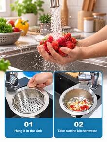2pcs Swan Shaped Sink Strainer Basket, Stainless Steel Sink Filter Strainer - View 8