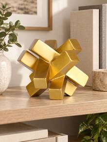 1 buah Patung Simpul Geometris Emas, Patung Dekoratif Abstrak Modern yang Saling Terkait, Ornamen Meja Mewah untuk Ruang Tamu, Meja Kopi, Rak Buku, Perapian, Konsol, Meja Kantor, Dekorasi Rumah Minimalis Kontemporer, Hadiah Pindah Rumah - Berbagai gaya - View 2