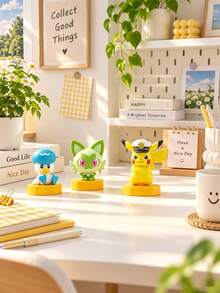 MINISO Mô hình trang trí nhân vật Pokémon dễ thương kèm đế, ngẫu nhiên 1 mẫu, dùng trưng bày bàn làm việc kệ sách, quà tặng sinh nhật Giáng Sinh - Ngẫu nhiên một cái - Xem 2