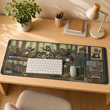 Card Game Mat, Featuring Cat Riding Dinosaur And Rainbow Gun Pattern, Suitable For TCG, CCG And RPG Tabletop Or Game Protection Mat, Also Can Be Used As Gaming Mouse Pad, Desk Mat Or Floor Mat - Mouse Pad - View 10