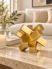 1 buah Patung Simpul Geometris Emas, Patung Dekoratif Abstrak Modern yang Saling Terkait, Ornamen Meja Mewah untuk Ruang Tamu, Meja Kopi, Rak Buku, Perapian, Konsol, Meja Kantor, Dekorasi Rumah Minimalis Kontemporer, Hadiah Pindah Rumah - Berbagai gaya - View 12