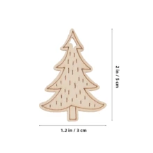 20/40pcs Mixed Basswood Wooden Christmas Tree Pendant Decorations, Wooden With 10m Jute Rope, Smooth Surface, Suitable For Home Decor, Crafts, Hanging During Holidays - A - View 2