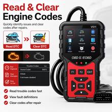 V511 Professional OBD2 Scanner, Car Diagnostic Code Reader With Full OBDII Modes, 40,000+ DTC Library, Live Data Graphing, Battery Cranking Test, SMOG Check And I/M Readiness - V511 - View 7