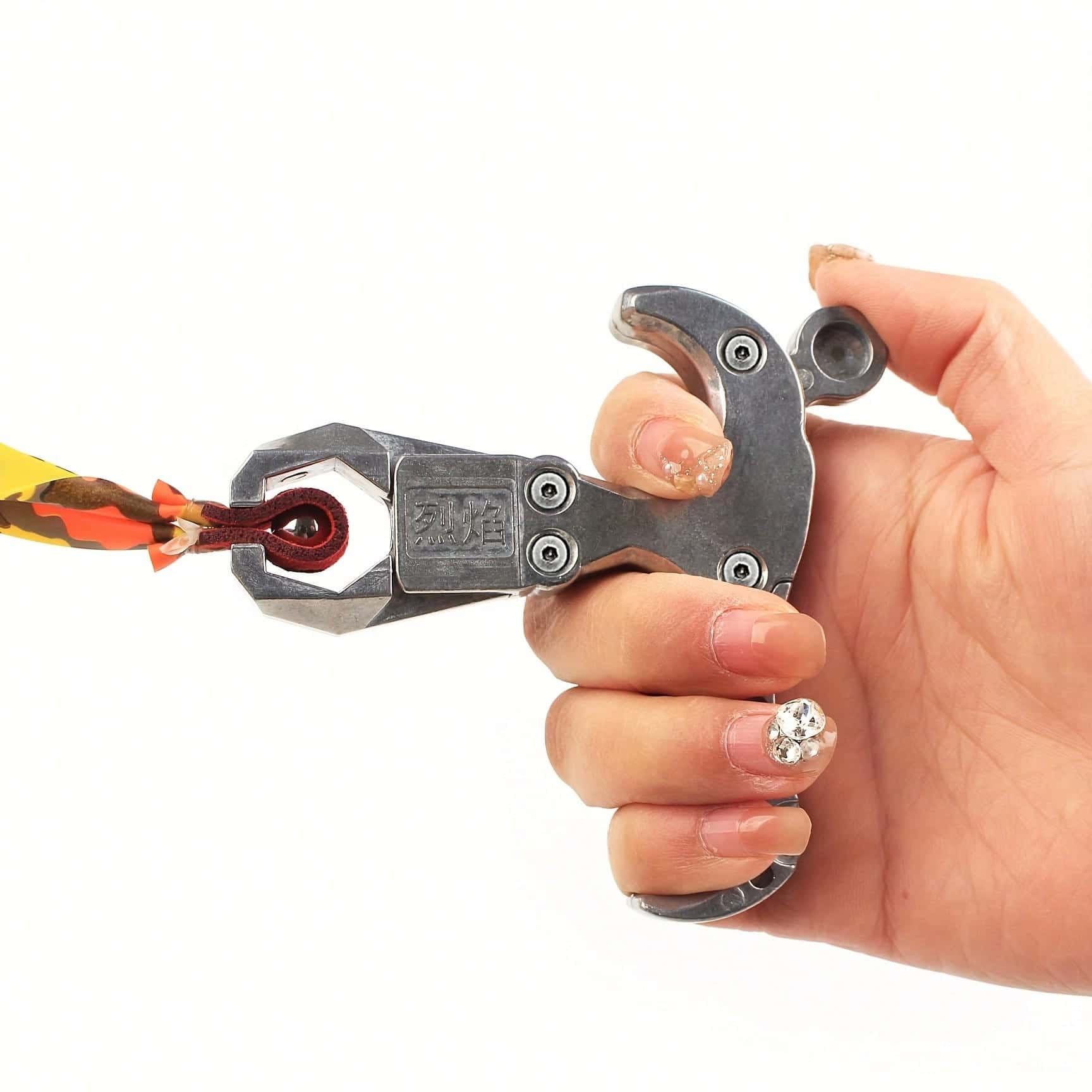 1pc Steel Ball & Speargun Slingshot Shooter, Speargun Ring, Speargun Finger Guard Launcher - Multicolor - View 1