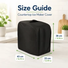 Desktop Ice Maker Cover, Heavy Duty 300D Oxford Fabric Portable Ice Maker Cover, Suitable For Desktop Ice Maker, Universal Kitchen Appliance Storage And Protection Cover, Suitable For Home, Bar, RV, Office, Kitchen Countertop, Cabinet, Storage Room And Daily Appliance Organization - Black - View 4
