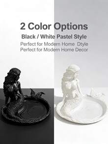 1pc Mermaid Jewelry Tray, Decorative Storage Dish, Multiple Colors - Multicolor - View 8