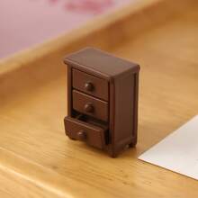 Super Mini Ornament Handmade Mini Furniture Storage Cabinet, Home And Room Decor Gift Collection Architecture And Accessories - 1pc Mini Storage Cabinet Model - View 3