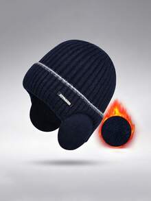 1 buah Topi Rajut Termal Unisex, Kain Rajut Bergaris Vertikal Tebal dan Hangat, Penutup Telinga Terintegrasi untuk Menghalangi Angin Dingin. Desain Tali Tenun Sederhana dan Label Kain, Pas dengan Lingkar Kepala. Cocok untuk Bersepeda, Berkomuter, Ski, Aktivitas Luar Ruangan, Topi Rajut Serbaguna untuk Cuaca Dingin di Musim Gugur dan Musim Dingin. - MultiWarna - View 16