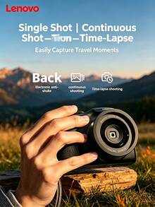 Lenovo C35 Digital Camera 64MP Ultra-HD Photography 5-Axis EIS Beauty Filters + 4K Video Recording Retro Card-Style Body Travel Vlog Essential - View 3