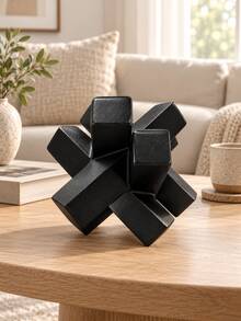 1pc Abstract Geometric Knot Sculpture, Modern Minimalist Decorative Object, Contemporary Tabletop Ornament For Living Room, Coffee Table, Bookshelf, Entryway, Office Desk, Shelf Decor, Housewarming Gift - 1PC - View 5