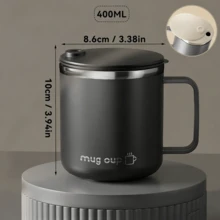 Double Layer Insulated Milk Coffee Mug With Sliding Lid Portable Sealed 304 Stainless Steel Thermal Cup For Cold And Hot Drinks - Multicolor - View 14