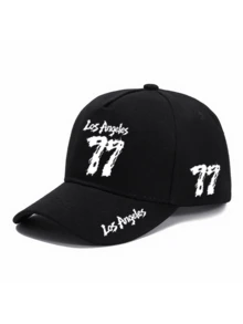 1件/2件裝「Los Angeles 77」圖案印花中性街頭時尚戶外運動棒球帽與斜挎包，可調節，適合送給自己或朋友的禮物 - 彩色 - 查看 6