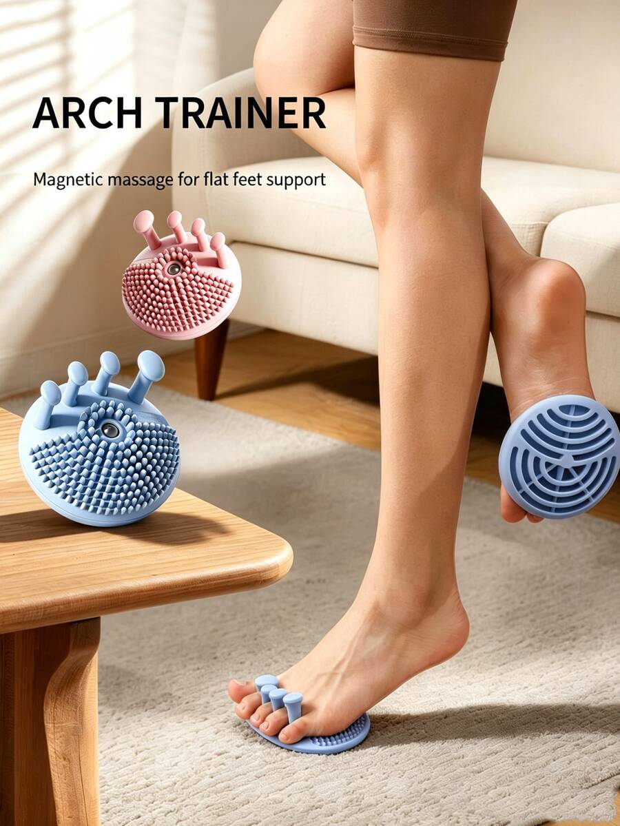 Bộ 2 dụng cụ massage chân tập vòm hai mặt chống trượt - tách ngón chân, kéo giãn cơ chân, tạo dáng chân hoàn hảo, phù hợp cho luyện tập đi chậm tại nhà và văn phòng, lựa chọn quà tặng tuyệt vời cho bạn bè, cha mẹ và người yêu - Nhiều màu - Xem 1