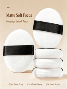 5/10/20Pcs Skin‑Friendly Short‑Plush Powder Puff, Round Reusable Setting Cosmetic Puff, Even Powder Pick‑Up Makeup Puff For Loose Powder & Honey Powder, Multi‑Pack Makeup Accessory - Multicolor - View 6