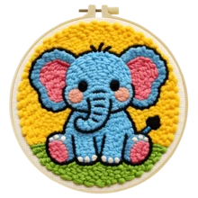 DIY Punch Needle Embroidery Starter Kit, Includes Punch Needle, Yarn, Instructions, Embroidery Hoop And Pre-Printed Fabric (Cat/Panda/Dog), Creative Handmade Wall Decor Or Gift, 2D Printed Punch Needle Embroidery Beginner Set, 20x20cm (7.87x7.87in) - A - View 15