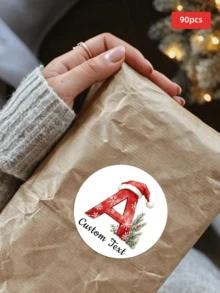 1/90/120/180/300pcs Customizable Pattern & Text Multi-Color Multi-Size Round Christmas Stickers, PVC Waterproof Oil-Proof, Suitable For Christmas Party Celebration, Christmas Gift Box Packaging, Potted Plant Decoration, Funny Item Classification, Personalized & Versatile, Perfect For Parents, Colleagues, Best Friends, Close Friends, Couples, Etc., Compatible With Christmas, Party, Birthday - Multicolor - View 10