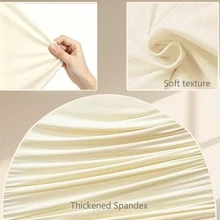 1pc Beige Arch Backdrop, 6ft/6.6ft/7.2ft Wedding Arch Cover, Double-Sided Polyester Fabric Arch Backdrop, Suitable For Birthday Party And Wedding Arch Frame Decoration (Arch Frame And Other Decorations Not Included, Only Arch Backdrop Fabric) - Beige - View 5